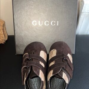 Gucci Brown Baby & Walker Shoes